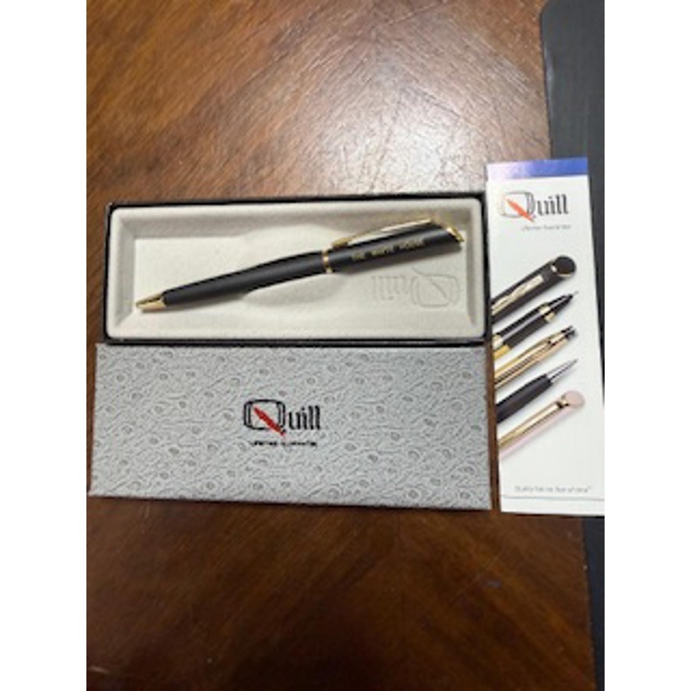 Quill Executive The White House Black and Gold Pen